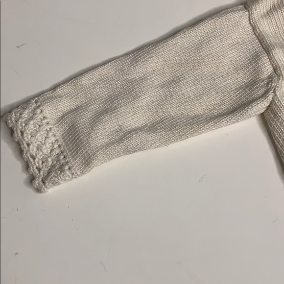 Antonella kids Ivory Knit Flower Tea Time cardigan sweater 9-12 months girls - Picture 11 of 11